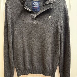 Vintage American Eagle Crewneck Sweater Men’s Size Small EUC Zip/Button Neck